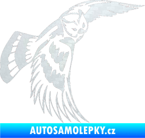Samolepka Predators 081 pravá sova 3D karbon bílý
