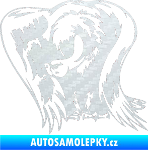Samolepka Predators 083 levá sup 3D karbon bílý