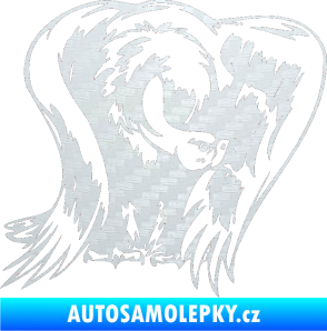 Samolepka Predators 083 pravá sup 3D karbon bílý