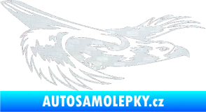 Samolepka Predators 093 pravá 3D karbon bílý