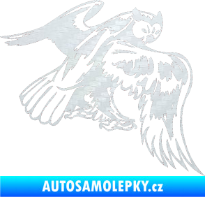 Samolepka Predators 100 pravá sova 3D karbon bílý