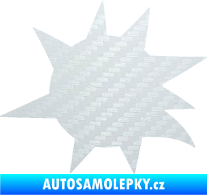 Samolepka Průstřel 004 levá 3D karbon bílý