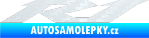 Samolepka R1 001 3D karbon bílý