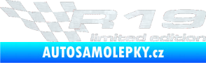Samolepka R19 limited edition levá 3D karbon bílý