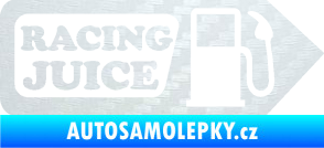 Samolepka Racing juice symbol tankování 3D karbon bílý