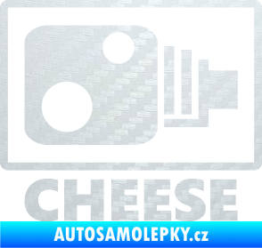 Samolepka Radar cheese 3D karbon bílý