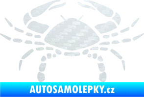 Samolepka Rak 004 3D karbon bílý