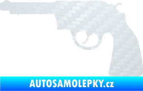 Samolepka Revolver 002 levá 3D karbon bílý