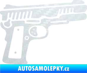 Samolepka Revolver 003 pravá 3D karbon bílý
