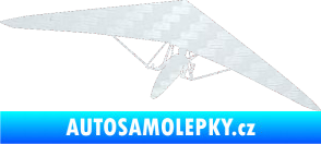 Samolepka Rogalo 001 pravá 3D karbon bílý