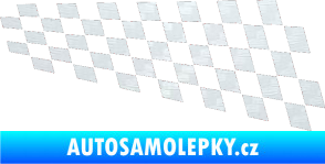 Samolepka Šachovnice 033 3D karbon bílý