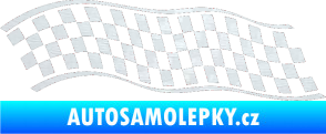 Samolepka Šachovnice 057 3D karbon bílý