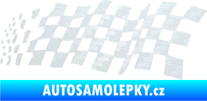 Samolepka Šachovnice 083 3D karbon bílý