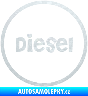 Samolepka Samolepka na víčko od nádrže 007 diesel 3D karbon bílý