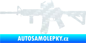 Samolepka Samopal 003 levá 3D karbon bílý