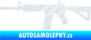 Samolepka Samopal 004 levá 3D karbon bílý