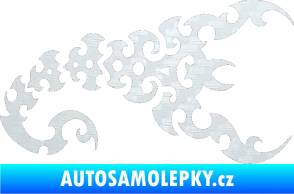 Samolepka Štír 015 pravá 3D karbon bílý