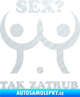 Samolepka Sex? Tak zatrub 3D karbon bílý