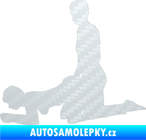 Samolepka Sexy siluety 004 3D karbon bílý