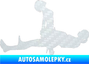 Samolepka Sexy siluety 034 3D karbon bílý