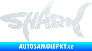 Samolepka Shark 001 3D karbon bílý