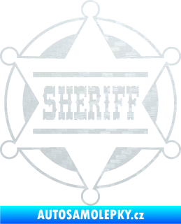 Samolepka Sheriff 004 3D karbon bílý