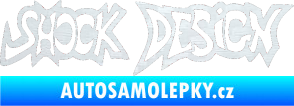 Samolepka Shock design 3D karbon bílý