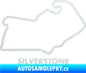 Samolepka Okruh Silverstone 3D karbon bílý