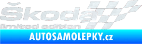 Samolepka Škoda limited edition pravá 3D karbon bílý