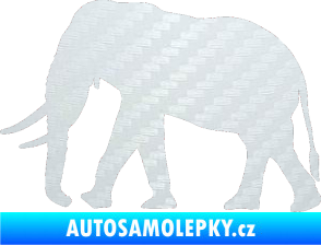 Samolepka Slon 002 levá 3D karbon bílý