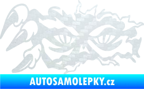 Samolepka Šmírák 002 pravá 3D karbon bílý