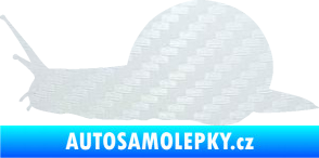Samolepka Šnek 001 levá 3D karbon bílý