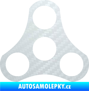 Samolepka Spinner 3D karbon bílý