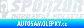 Samolepka Sponzor dopravní policie 004 3D karbon bílý