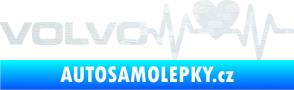 Samolepka Srdeční tep 021 levá Volvo srdcem 3D karbon bílý