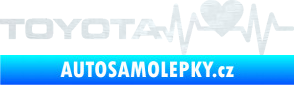 Samolepka Srdeční tep 023 levá toyota 3D karbon bílý