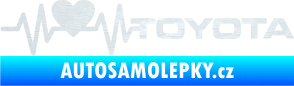 Samolepka Srdeční tep 023 pravá toyota 3D karbon bílý