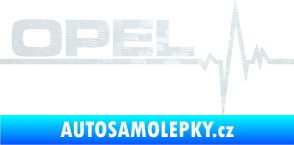 Samolepka Srdeční tep 036 levá Opel 3D karbon bílý