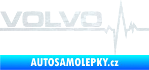 Samolepka Srdeční tep 037 levá Volvo 3D karbon bílý