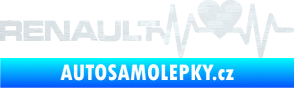Samolepka Srdeční tep 041 levá Renault 3D karbon bílý