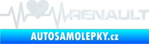 Samolepka Srdeční tep 041 pravá Renault 3D karbon bílý