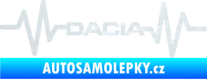 Samolepka Srdeční tep 044 levá Dacia 3D karbon bílý