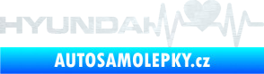 Samolepka Srdeční tep 046 levá Hyundai 3D karbon bílý