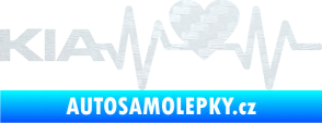 Samolepka Srdeční tep 048 levá Kia 3D karbon bílý
