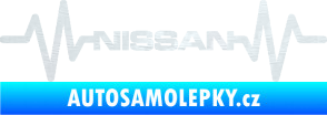 Samolepka Srdeční tep 051 Nissan 3D karbon bílý