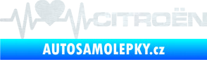 Samolepka Srdeční tep 056 pravá Citroen 3D karbon bílý
