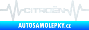 Samolepka Srdeční tep 057 Citroen 3D karbon bílý