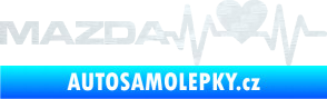 Samolepka Srdeční tep 058 levá Mazda 3D karbon bílý