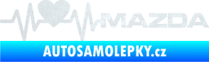Samolepka Srdeční tep 058 pravá Mazda 3D karbon bílý