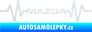 Samolepka Srdeční tep 059 Mazda 3D karbon bílý